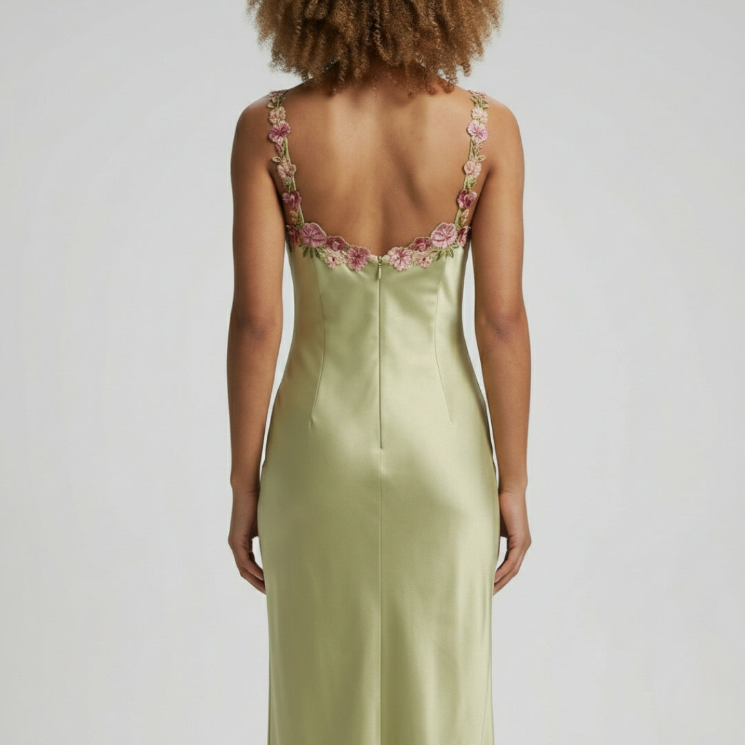 CAROL Satin A-Line Maxi