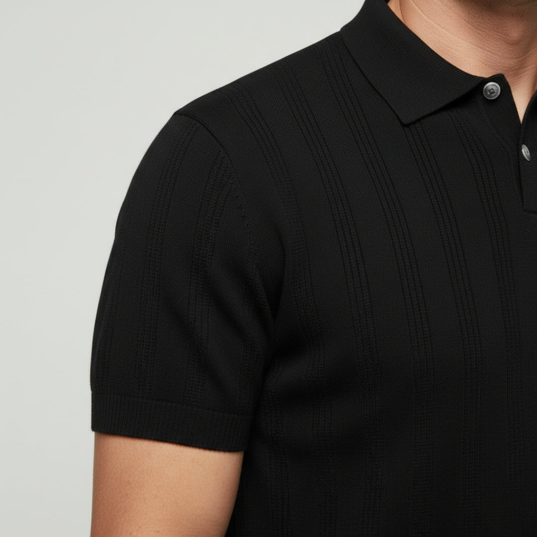 BLAKE Striped Viscose Polo