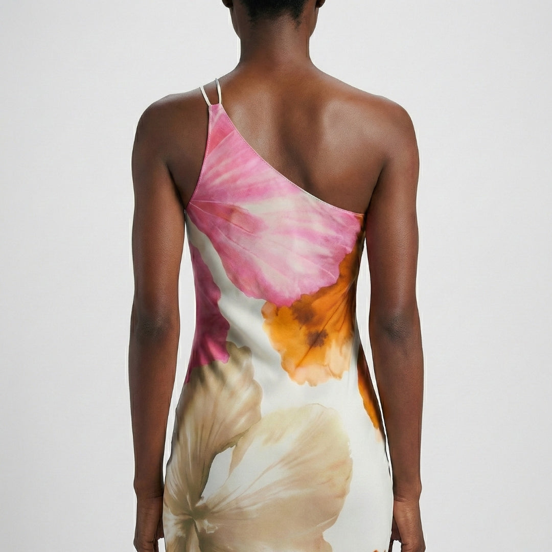 HANNAH Asymmetrical Pleated Maxi