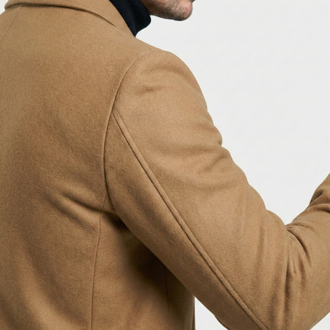 HENRY Long Cotton Blend Coat