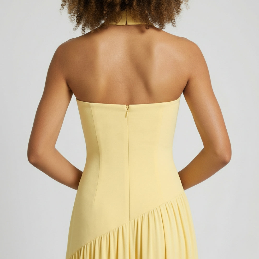 DEBORAH Backless Patchwork Dress