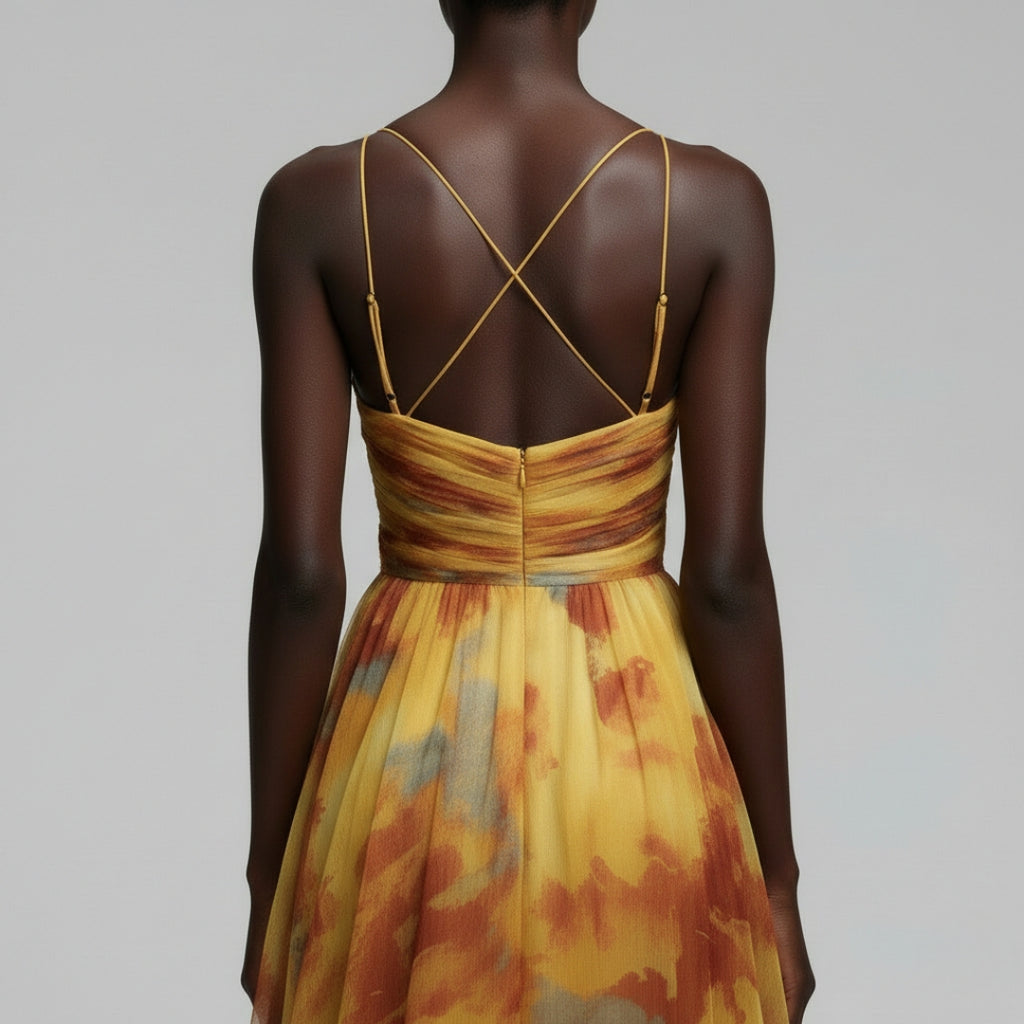 MADELINE Silk Batwing Mini Dress