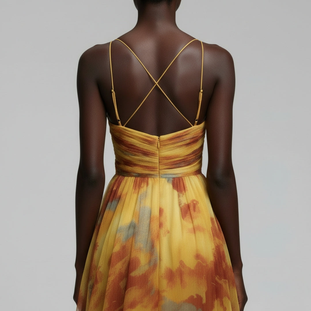 MADELINE Silk Batwing Mini Dress