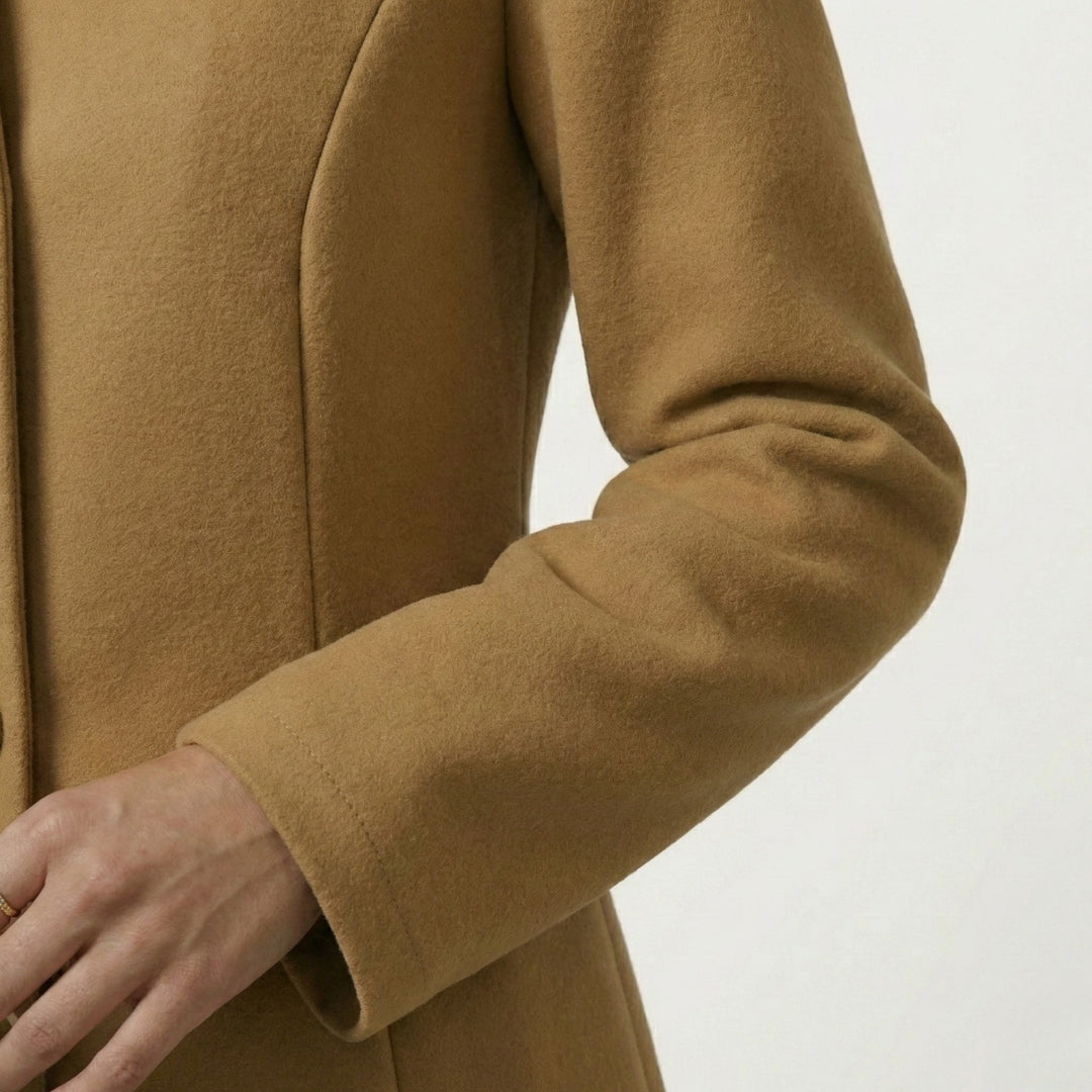 HALLIE Button-Down A-Line Coat