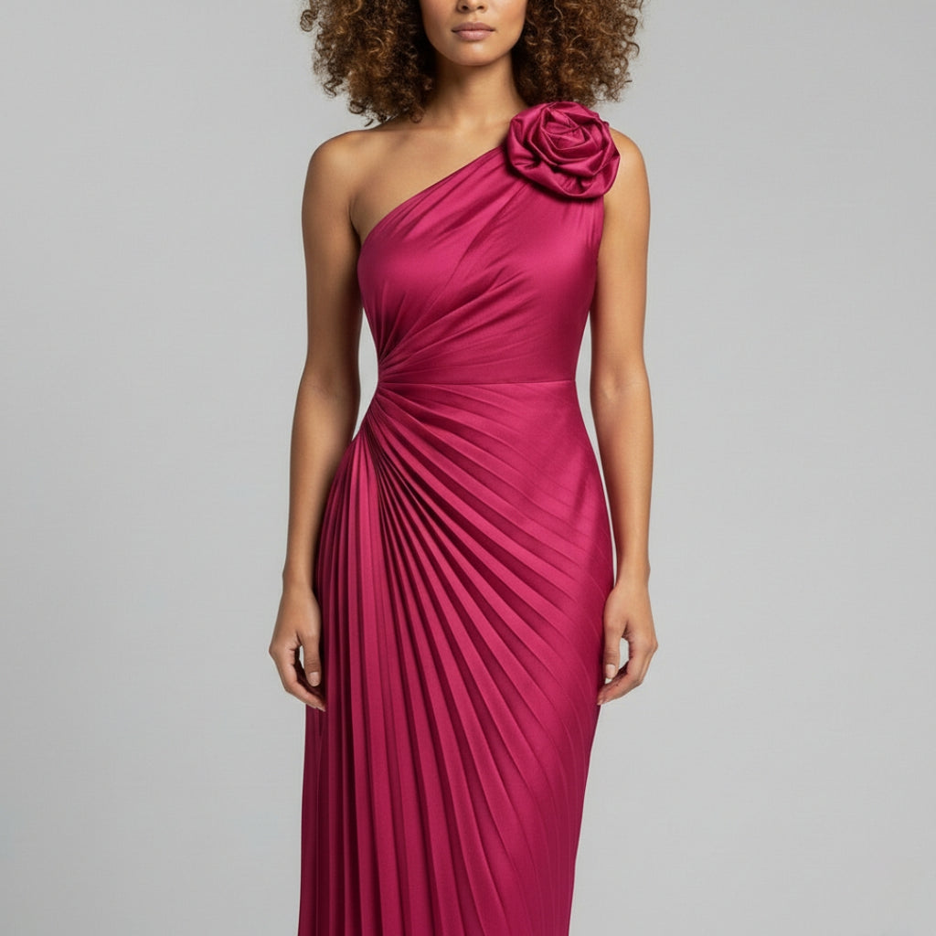 MANDY One Shoulder Midi Dress