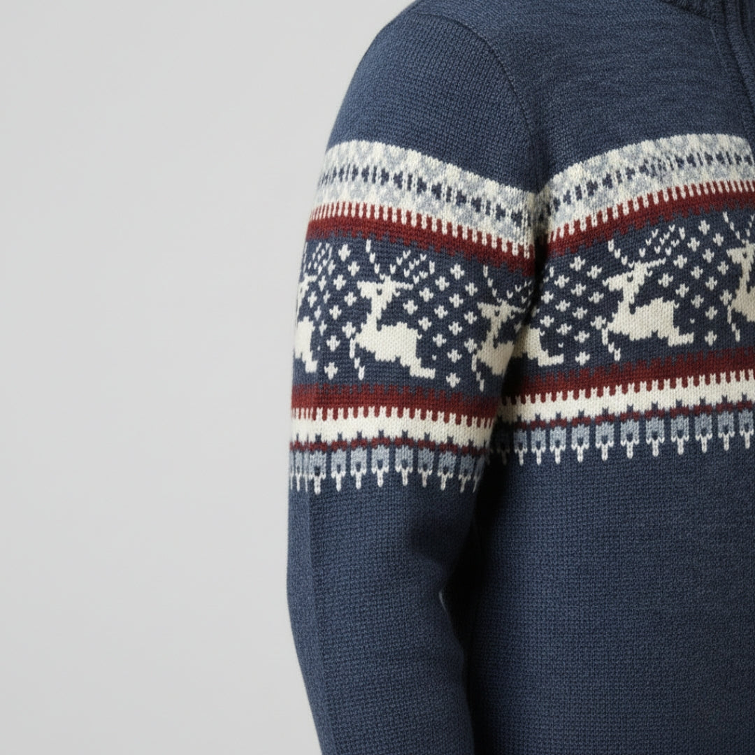 JULIEN High Neck Half Zip Sweater