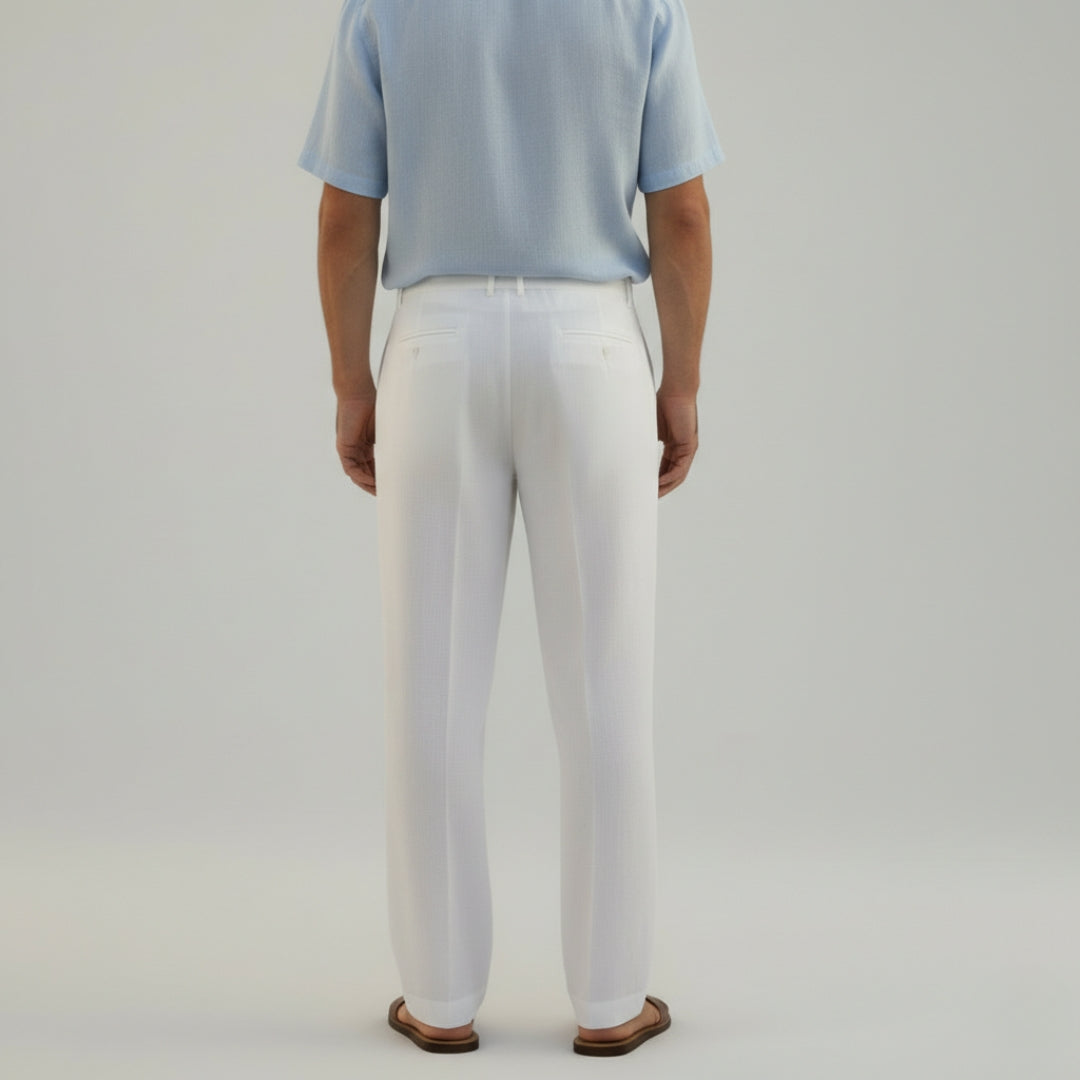 JONAS Drawstring Cotton Linen Trousers