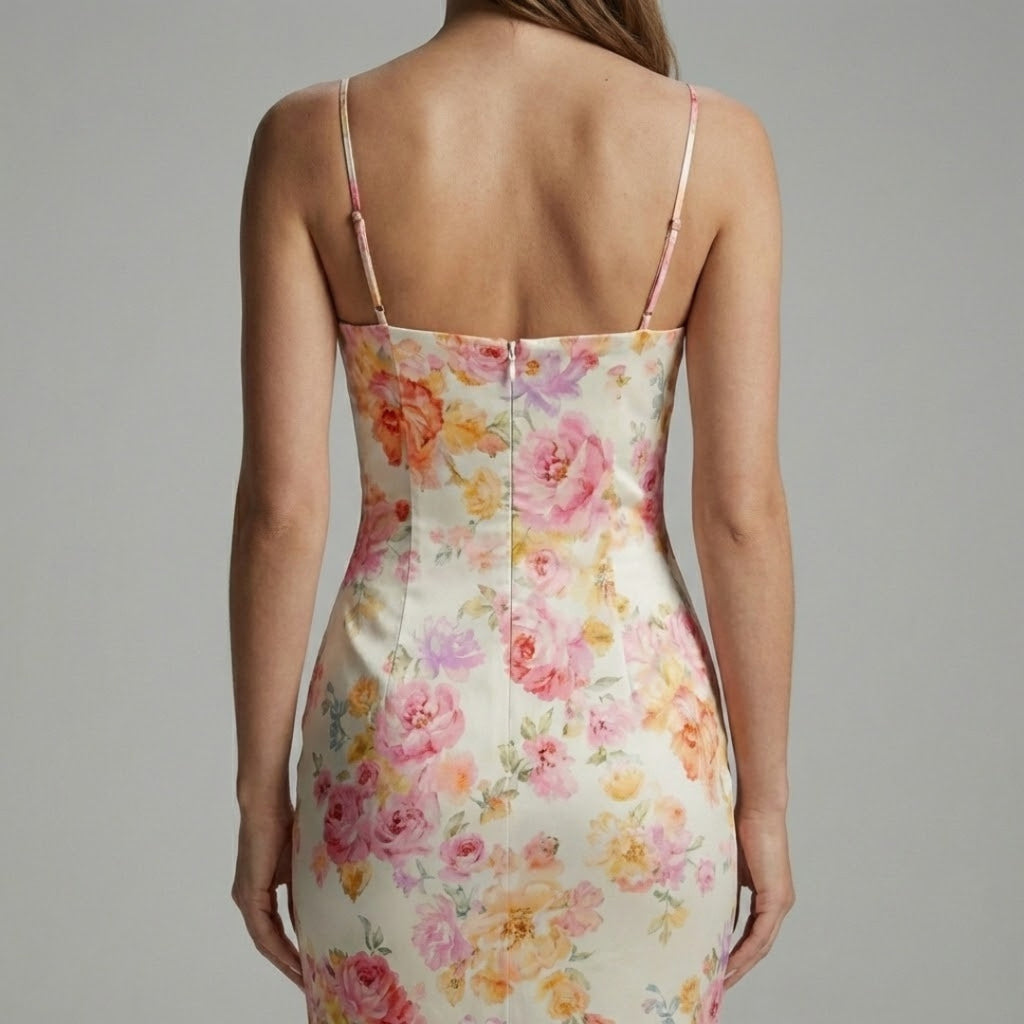 HEATHER Printed Sleeveless Maxi Dress