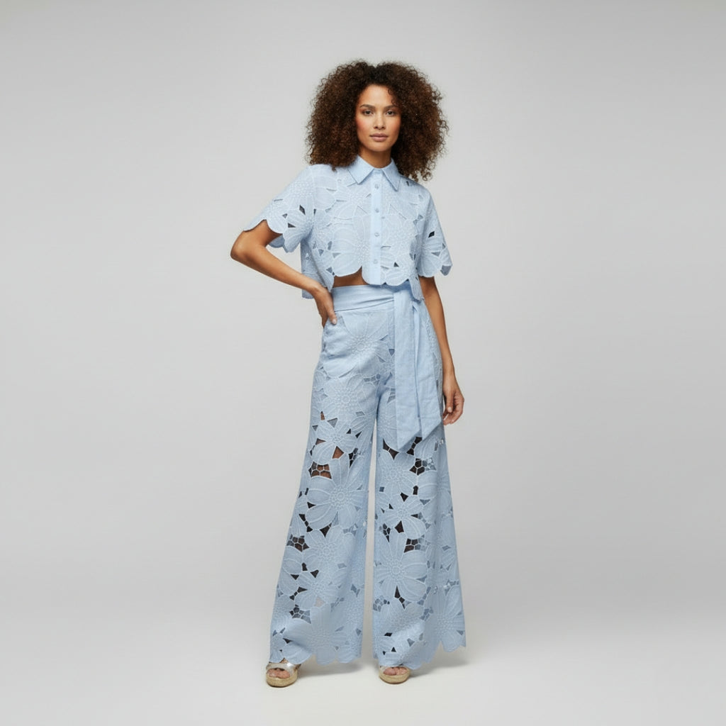 AMELIE Wide Leg Two-Piece Set
