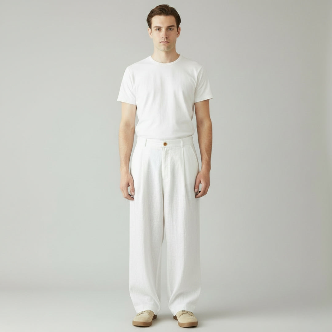KENJI Pleated Wide Leg Pants