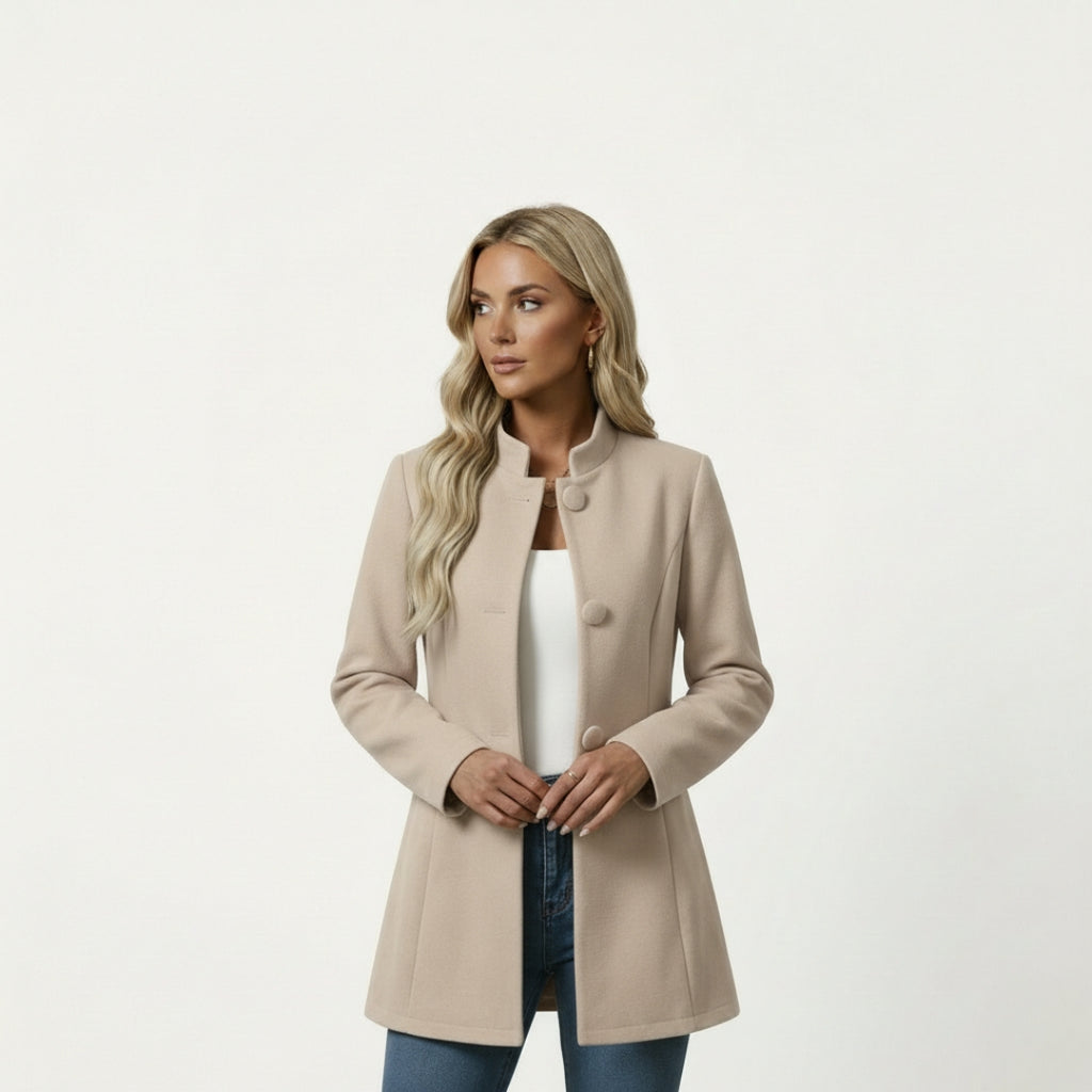 HALLIE Button-Down A-Line Coat
