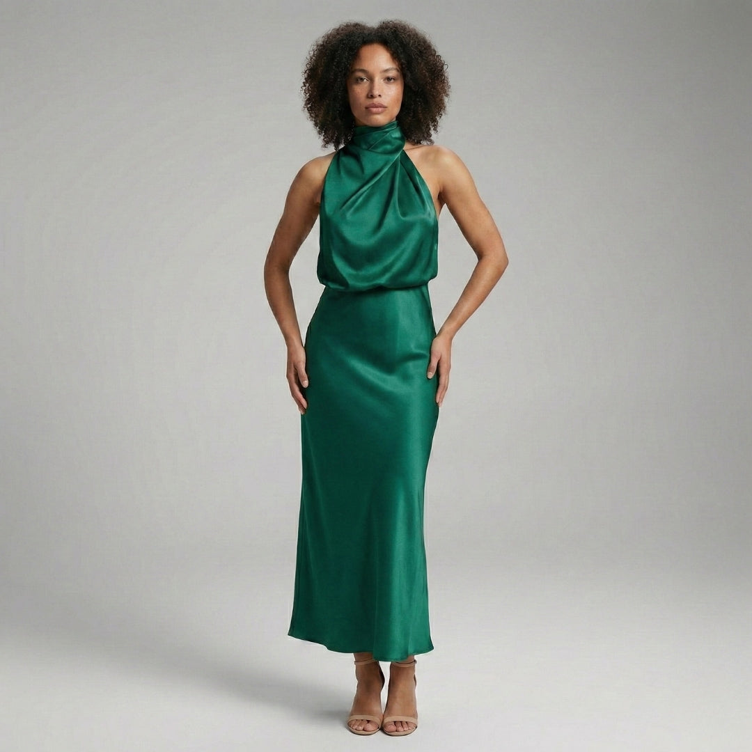 FLAVIA Mock Neck Maxi
