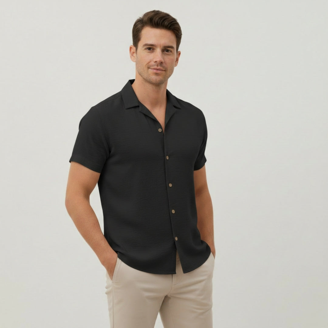 MATEO Casual Short Sleeve Button-Up Shirt