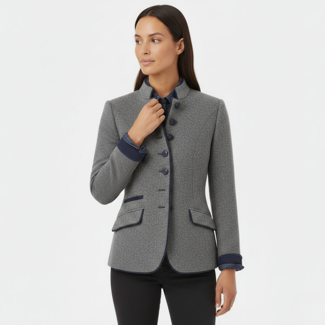 CLARA Turn-Down Collar Pocket Jacket