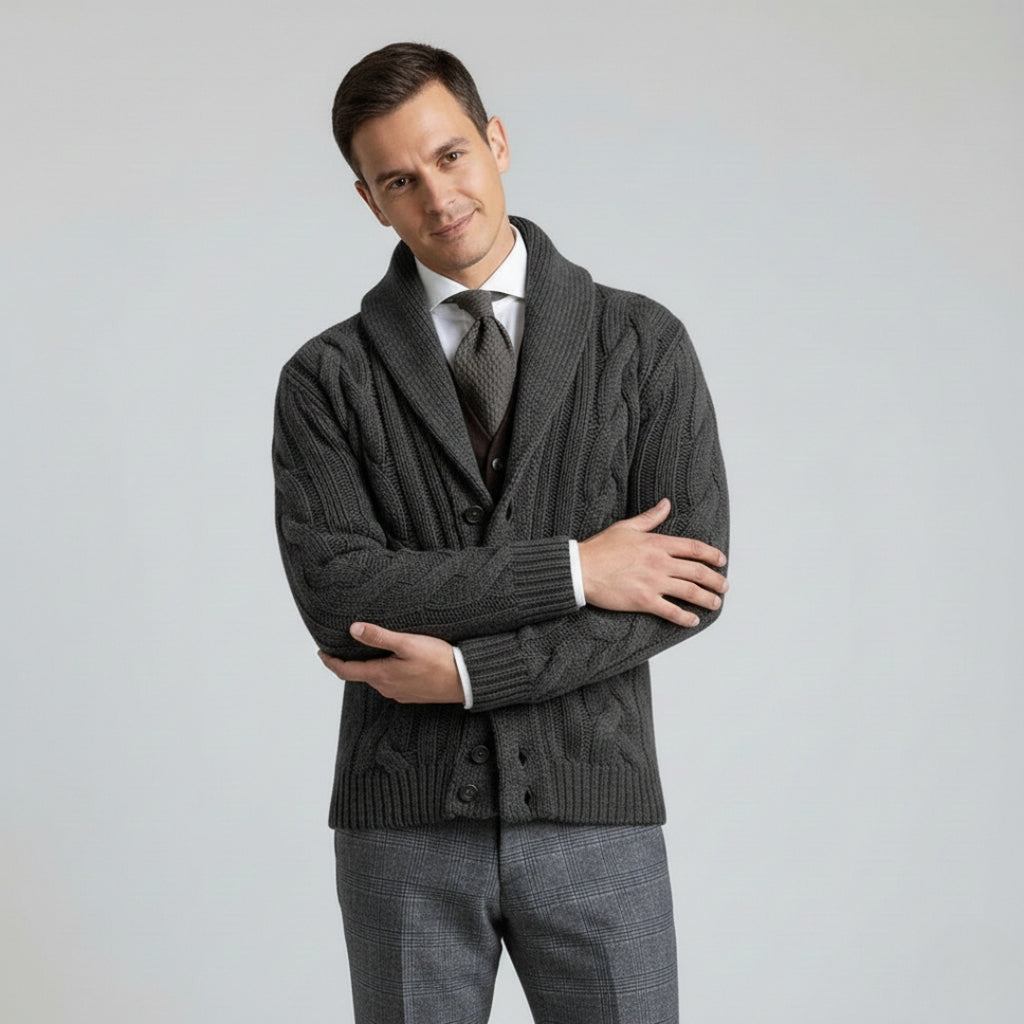 KEVIN Single Breasted Knit Cardigan