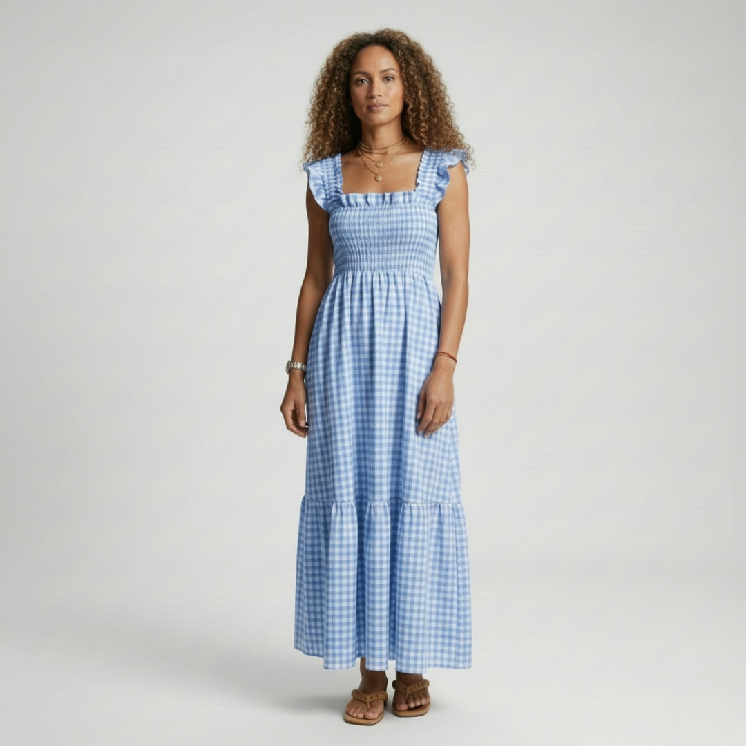 CHRISTINE Plaid Camisole Maxi