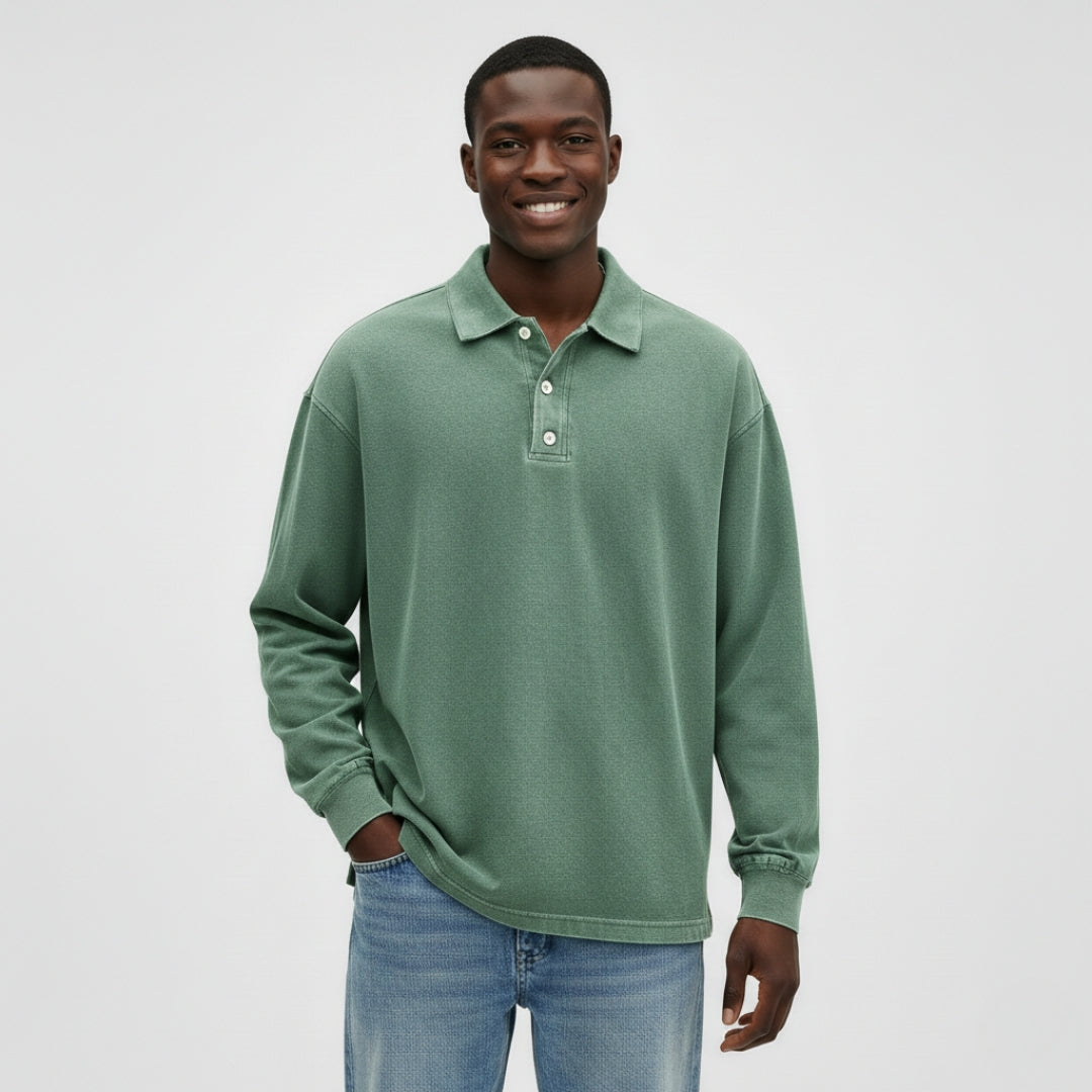 MAXIME Collared Polyester Sweatshirt