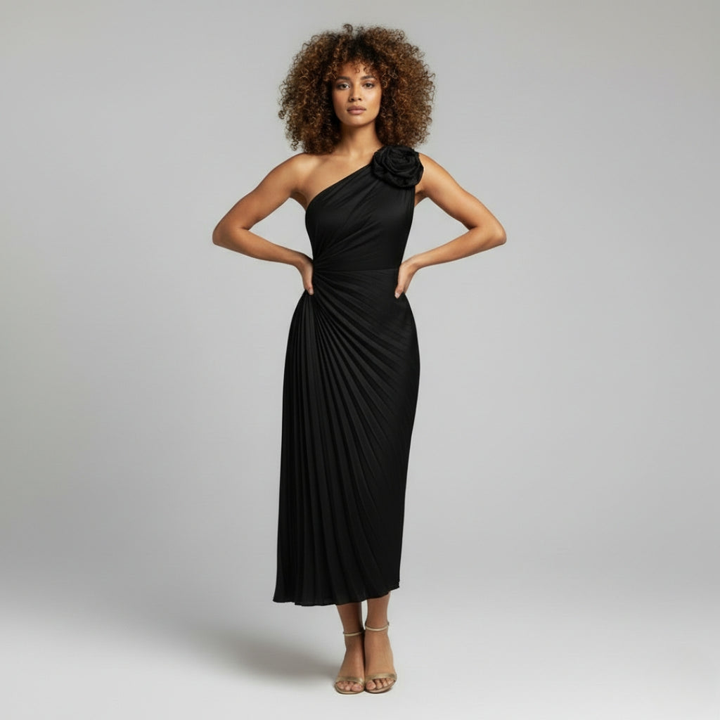 MANDY One Shoulder Midi Dress
