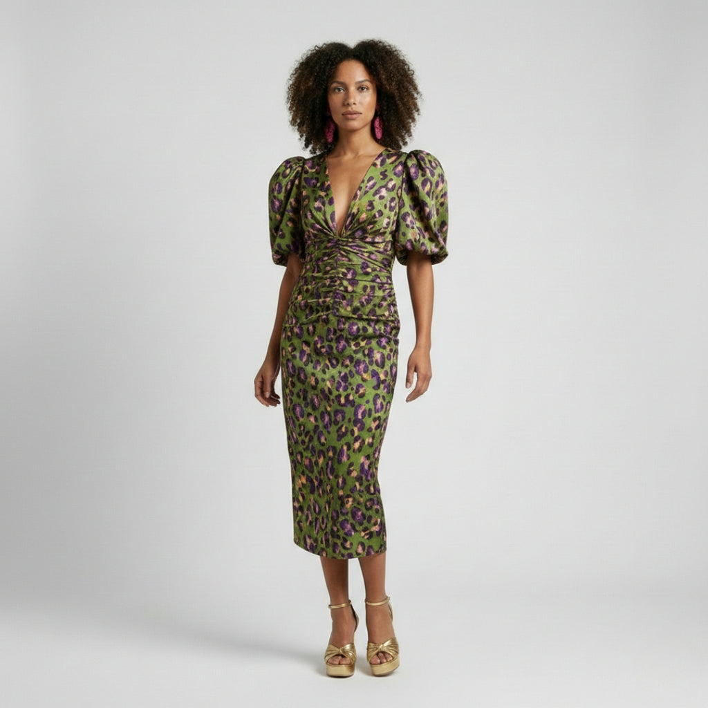 DIANNA Paisley Lantern Dress