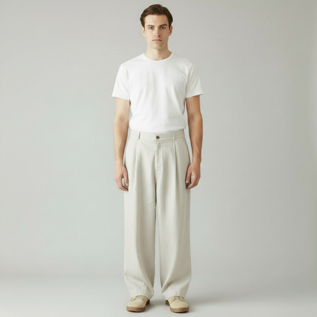 KENJI Pleated Wide Leg Pants