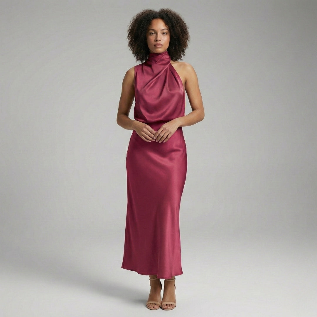 FLAVIA Mock Neck Maxi
