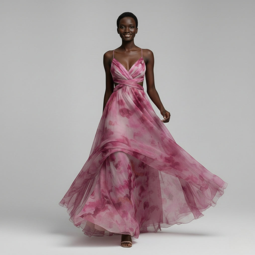 MADELINE Silk Batwing Mini Dress