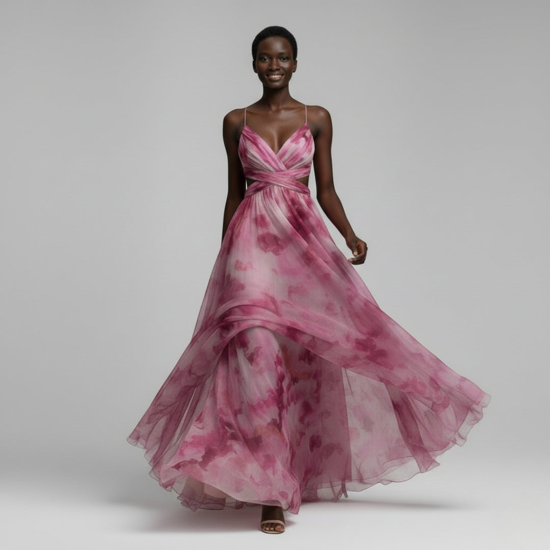 MADELINE Silk Batwing Mini Dress