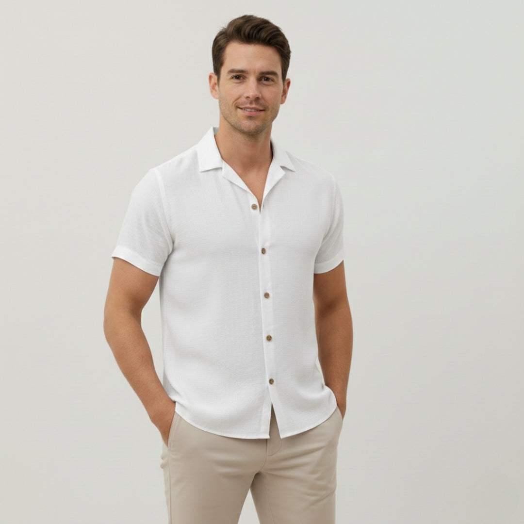 MATEO Casual Short Sleeve Button-Up Shirt