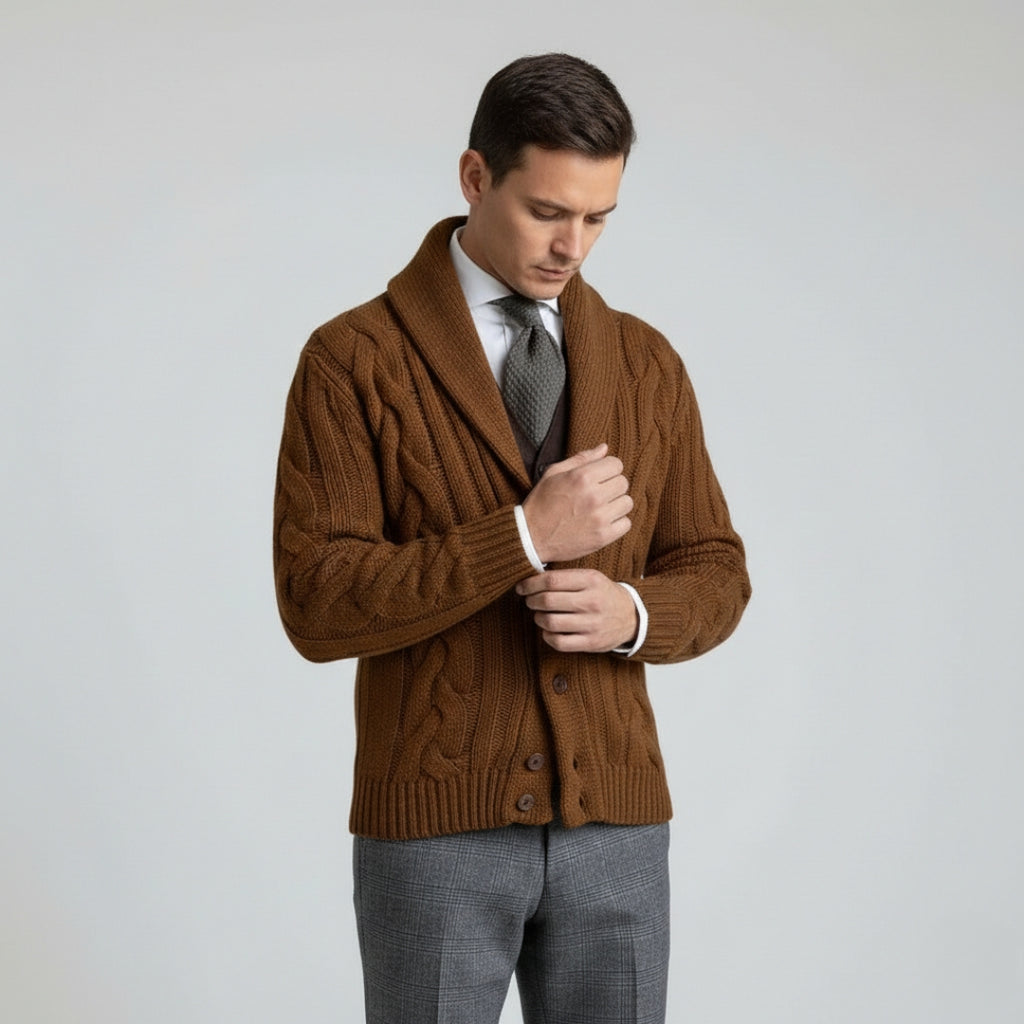 KEVIN Single Breasted Knit Cardigan