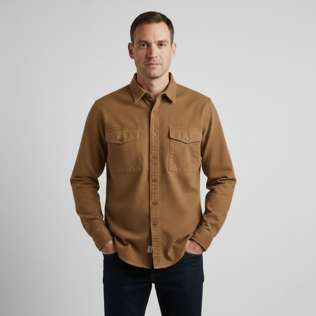 BRYAN Casual Cotton Zip-Up