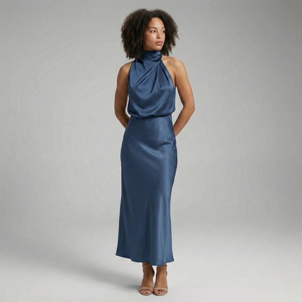 FLAVIA Mock Neck Maxi