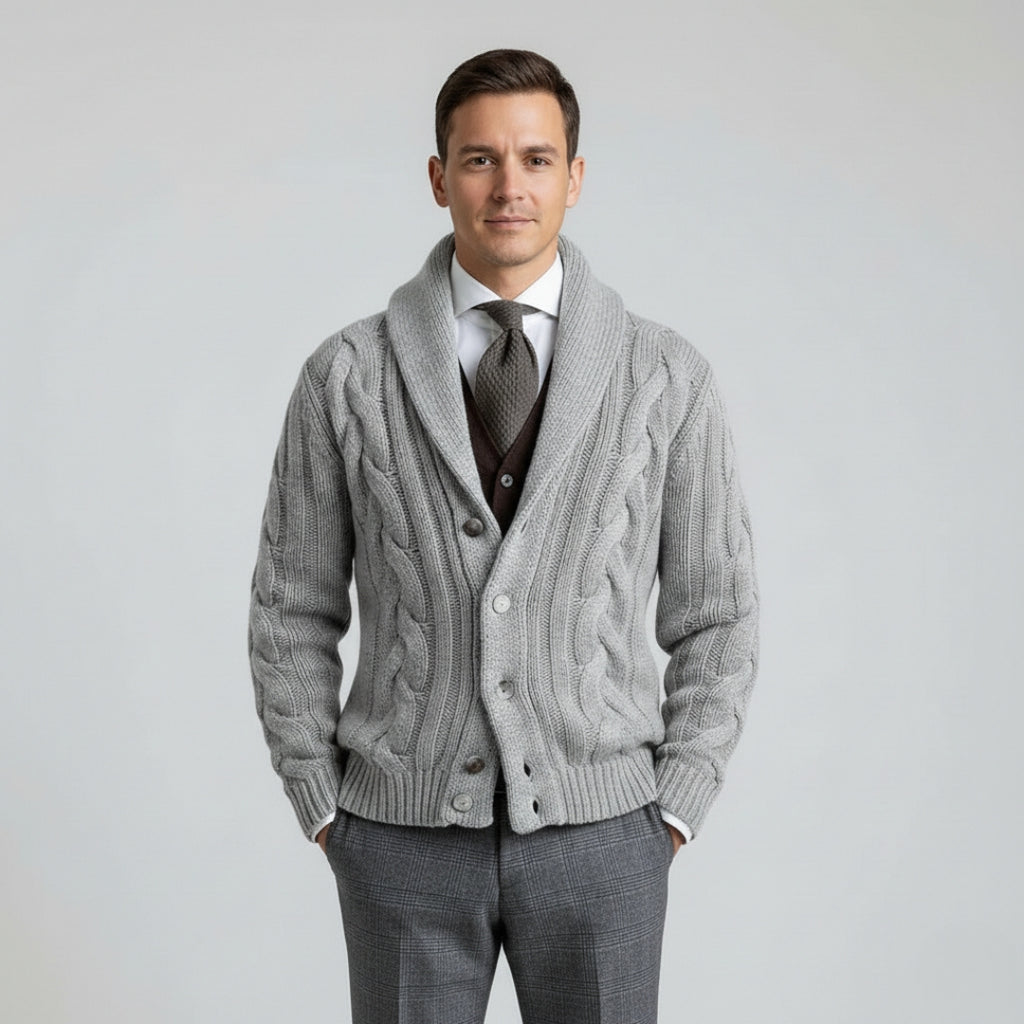 KEVIN Single Breasted Knit Cardigan