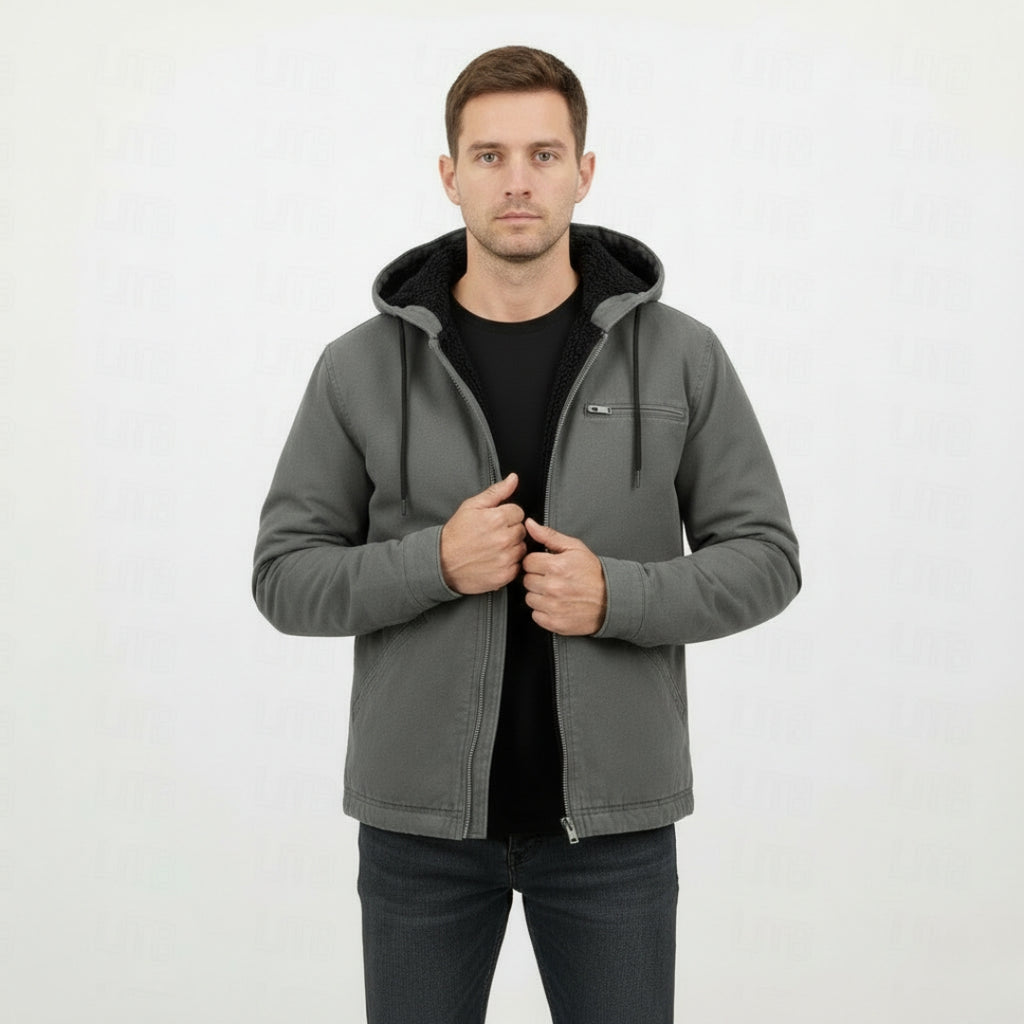 NOAH Hooded Zip-Up Cotton Jacket