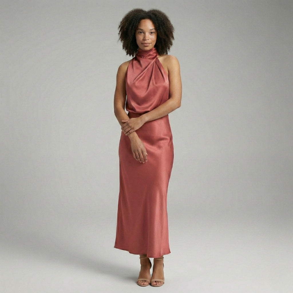 FLAVIA Mock Neck Maxi