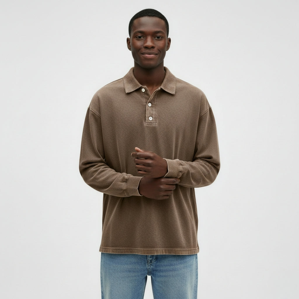 MAXIME Collared Polyester Sweatshirt