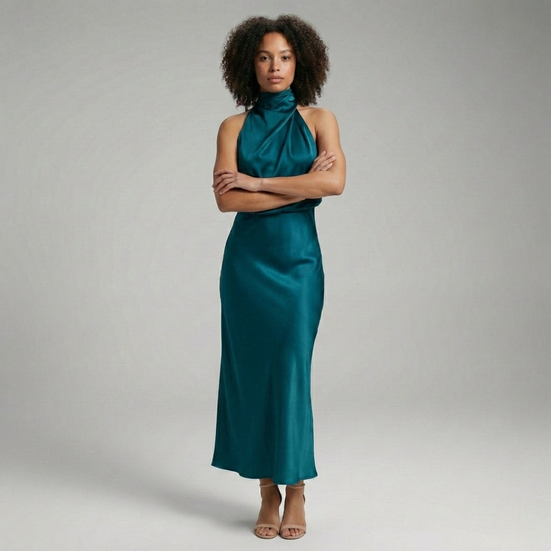 FLAVIA Mock Neck Maxi