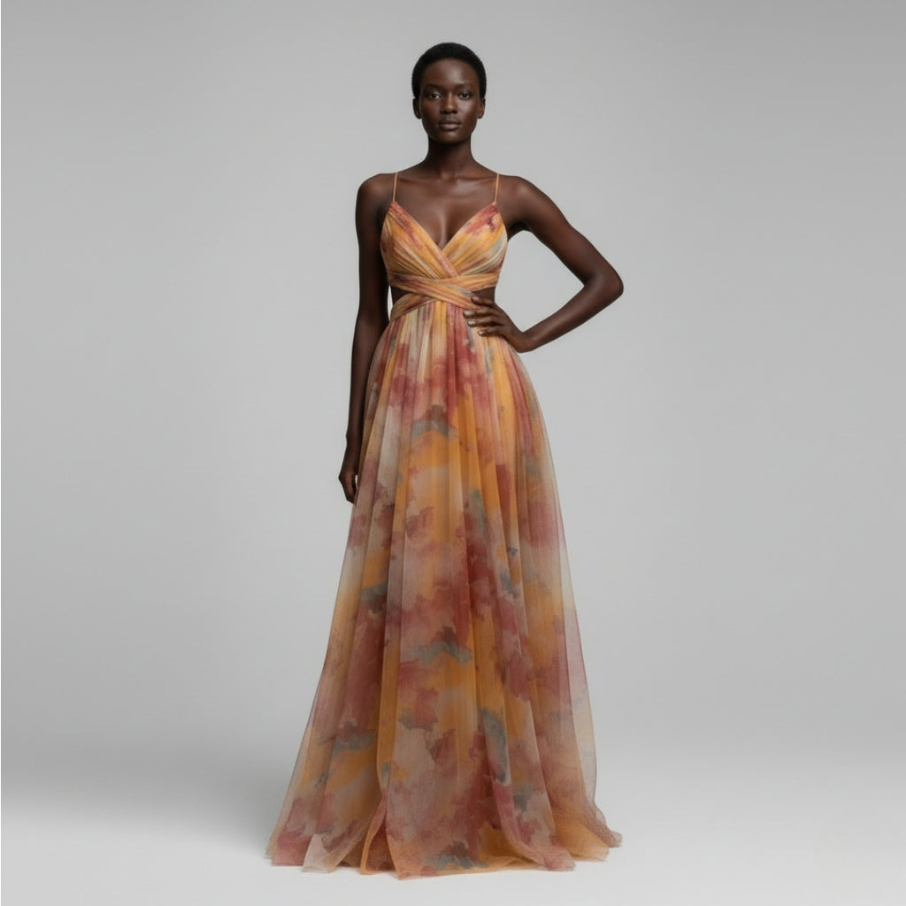 MADELINE Silk Batwing Mini Dress