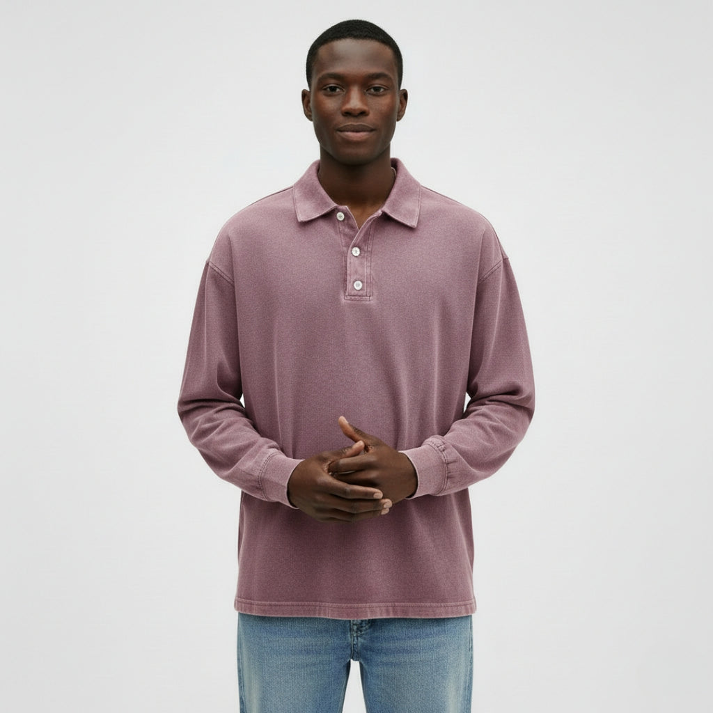 MAXIME Collared Polyester Sweatshirt