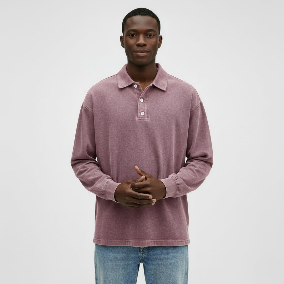 MAXIME Collared Polyester Sweatshirt