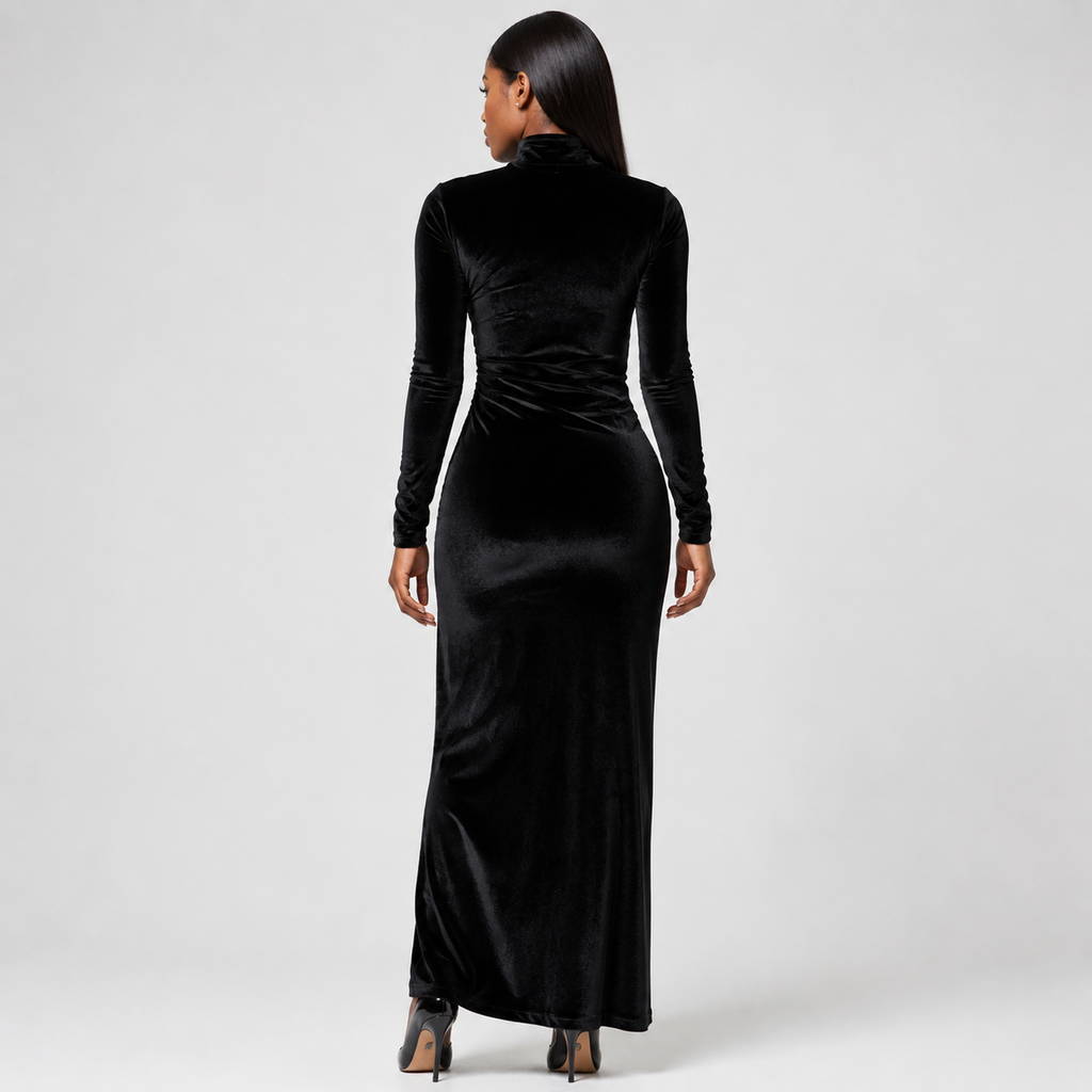 ADELINA Cutout Structured Midi Dress