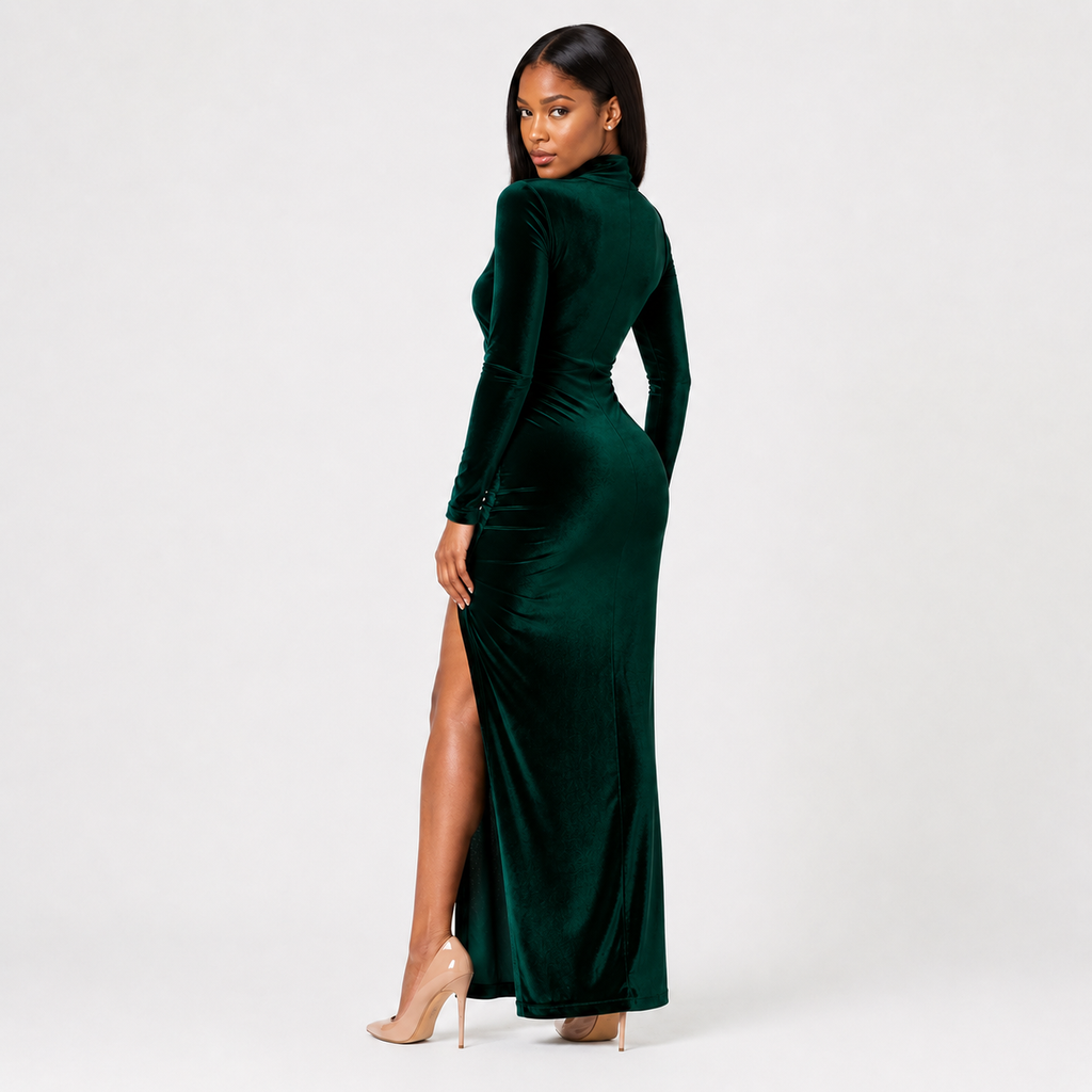 ADELINA Cutout Structured Midi Dress