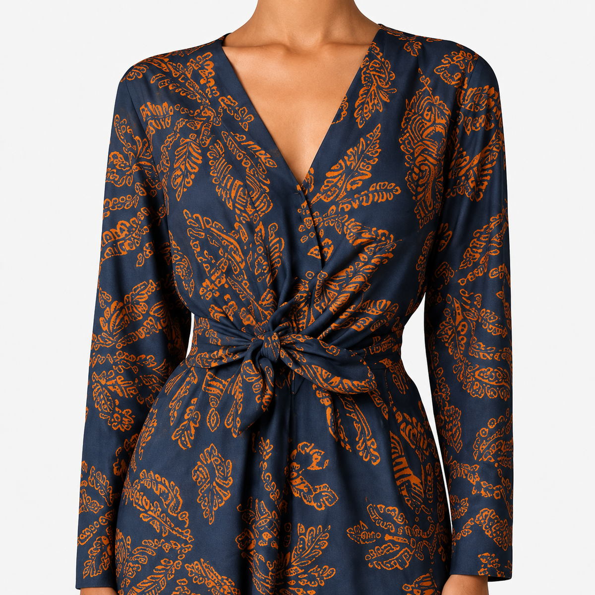 ADELINA Floral Elastic-Waist Maxi Dress