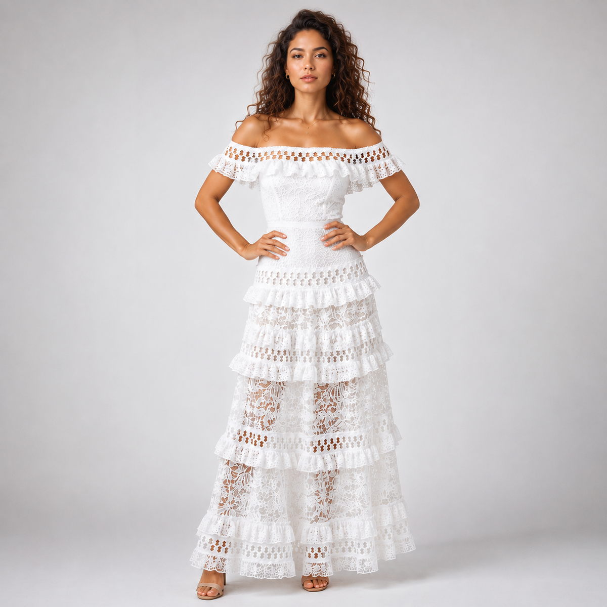 ALTHEA Split Neck Maxi Dress