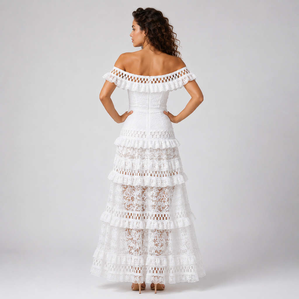 ALTHEA Split Neck Maxi Dress
