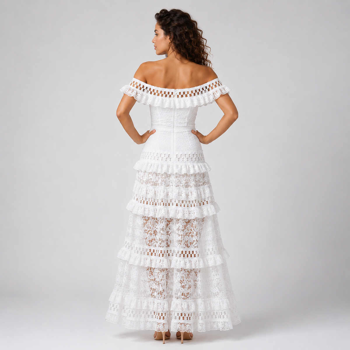 ALTHEA Split Neck Maxi Dress