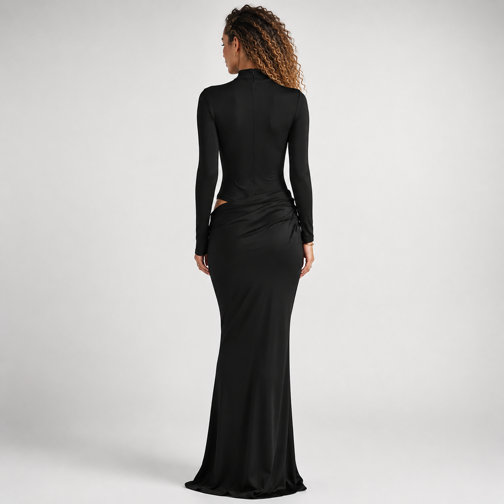 ARABELLA Long Sleeve Wedding Guest Maxi Dress