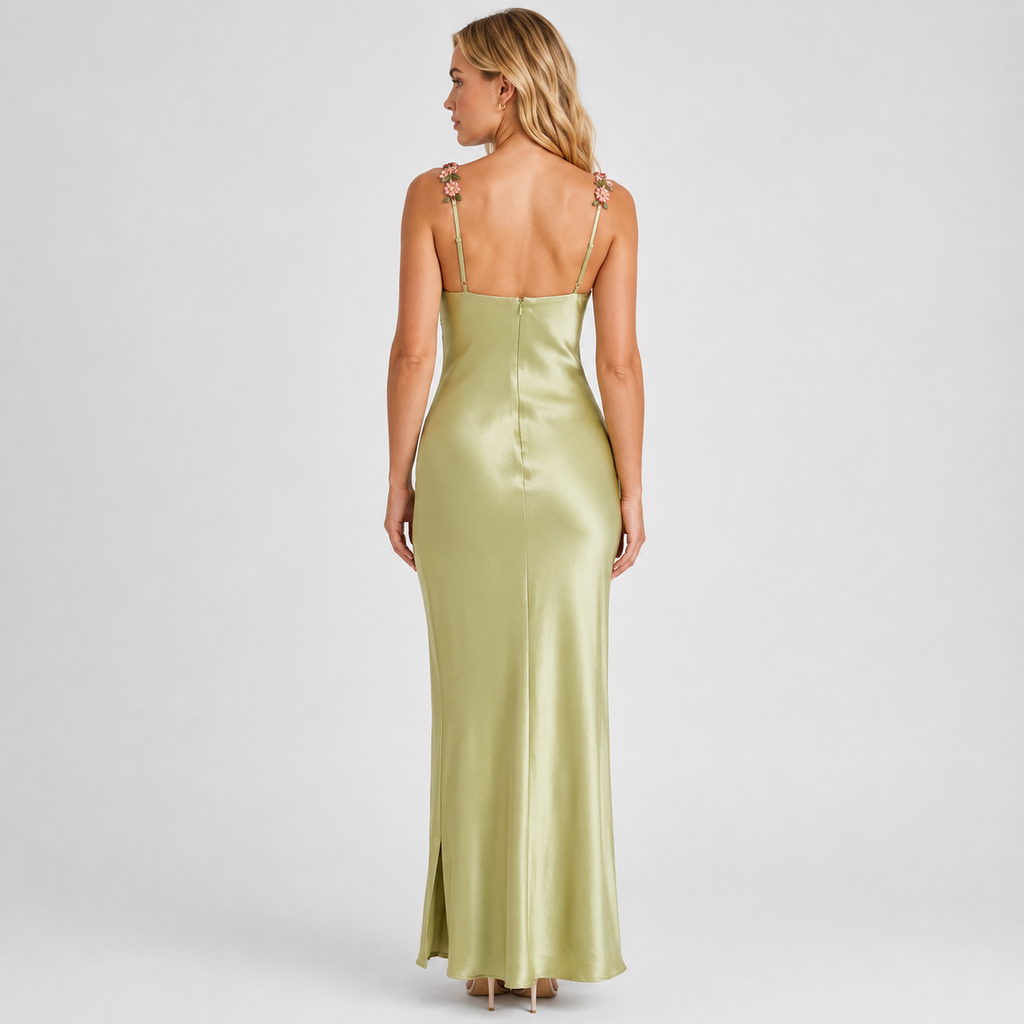 ARABELLA Satin A-Line Maxi Dress
