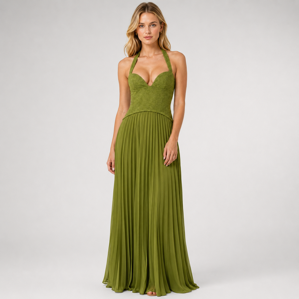ASTRIELLE Corset Backless Maxi Dress