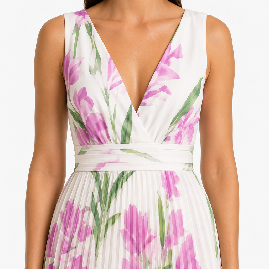 AURELIANE Square-Neck Fluid Maxi Dress