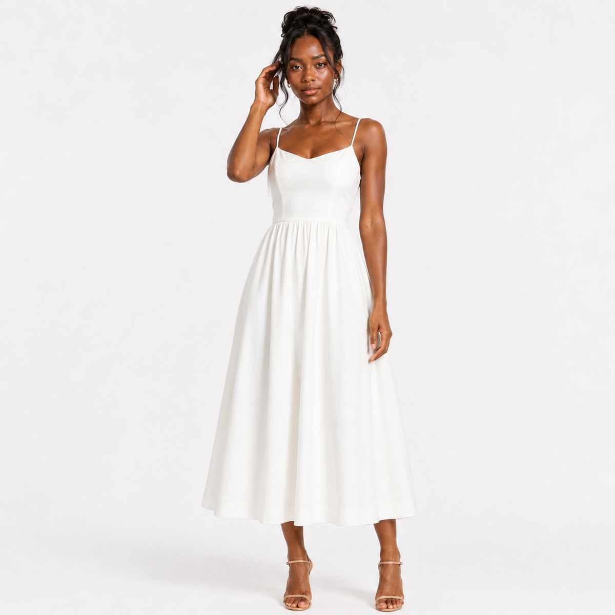 AURELIA A-Line Fluid Midi Dress